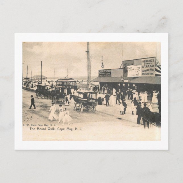 Postal Boardwalk, Cape May, New Jersey Vintage (Anverso)