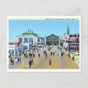 Postal Boardwalk & Casino, Asbury Park NJ Vintage