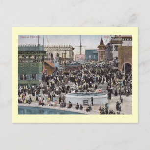 Postal Boardwalk, Venecia, California 1910 Vintage