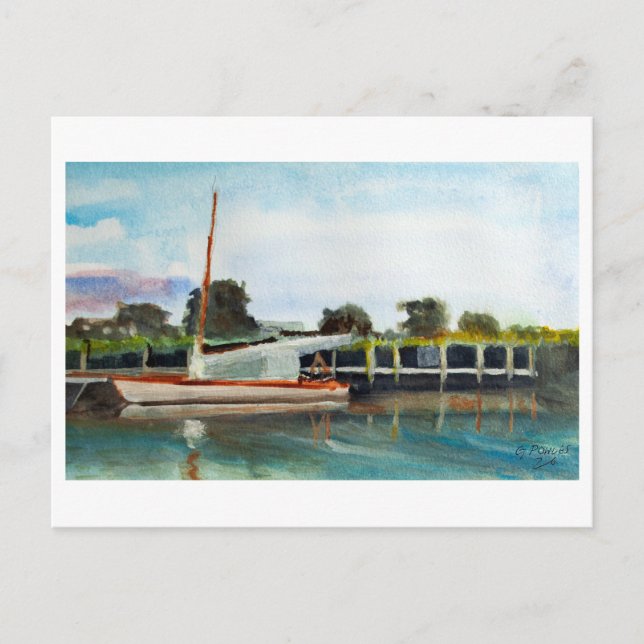 Postal Boat on Norfolk Broads (Anverso)