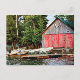 Postal "Boathouse", Canadá, fotografía panorámica al aire