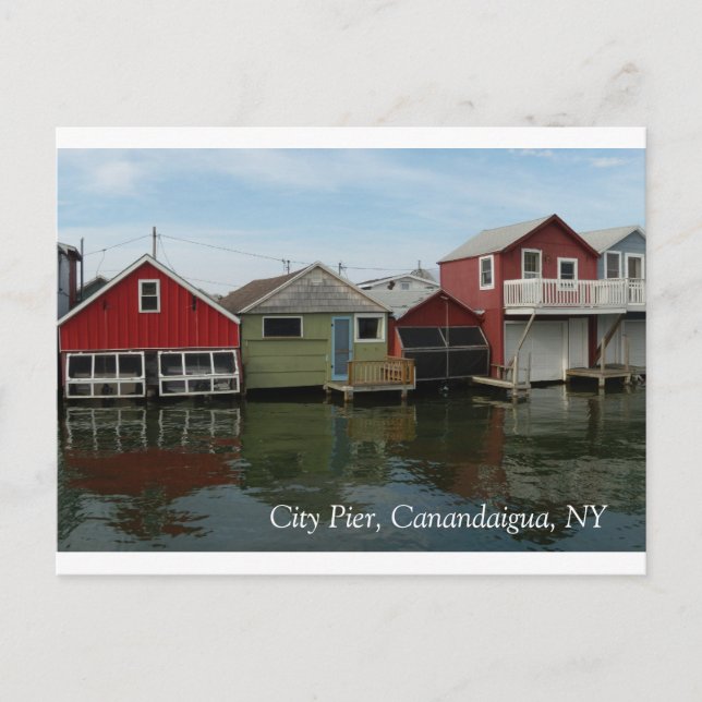 Postal Boathouse: City Pier, Canandaigua, NY (Anverso)