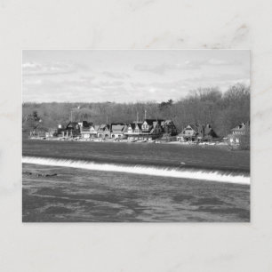 Postal Boathouse Row winter b/w