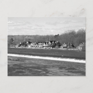 Postal Boathouse Row winter b/w