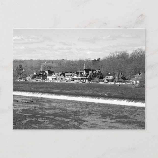 Postal Boathouse Row winter b/w (Anverso)