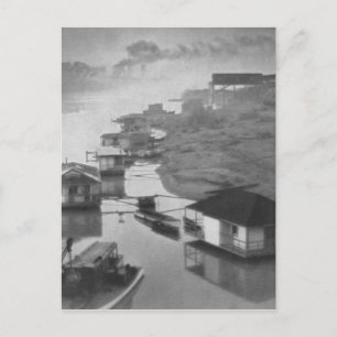 Postal Boats de la Casa Blanca y Negra de época de 1922