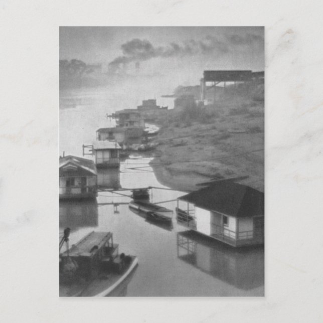 Postal Boats de la Casa Blanca y Negra de época de 1922 (Anverso)