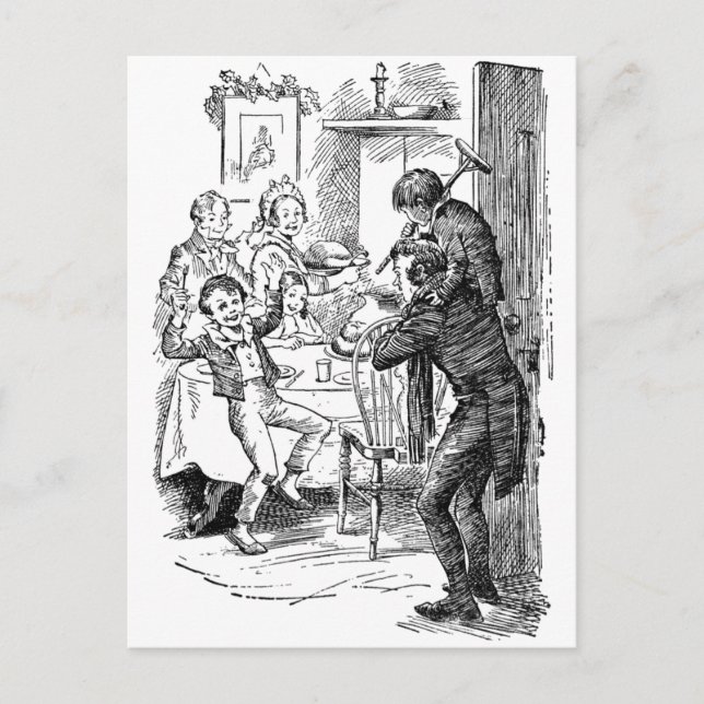 Postal Bob y Tiny Tim (Anverso)