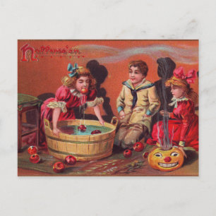Postal Bobbing de Halloween para manzanas