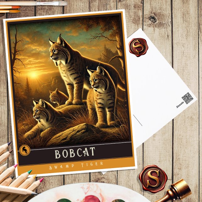 Postal Bobcat | Postcarta de animales de cosecha de cosec (Subido por el creador)