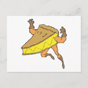 Postal bobo superhéroe de dibujos animados fuerte rebanad