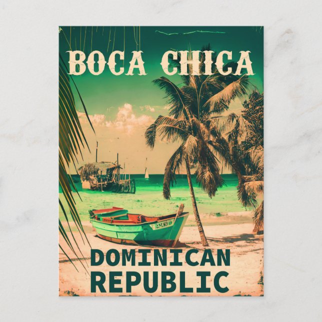 Postal Boca Chica República Dominicana - Retro Viñeta 60 (Anverso)