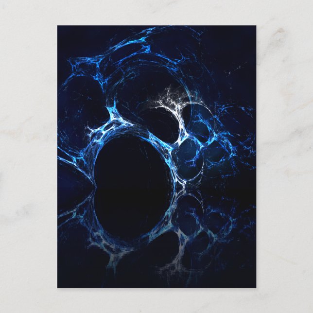 Postal Boca de la cueva azul iluminada por la luna, arte  (Anverso)