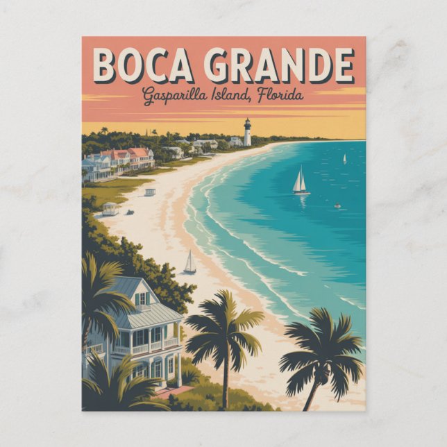 Postal Boca Grande, Isla Gasparilla (Anverso)
