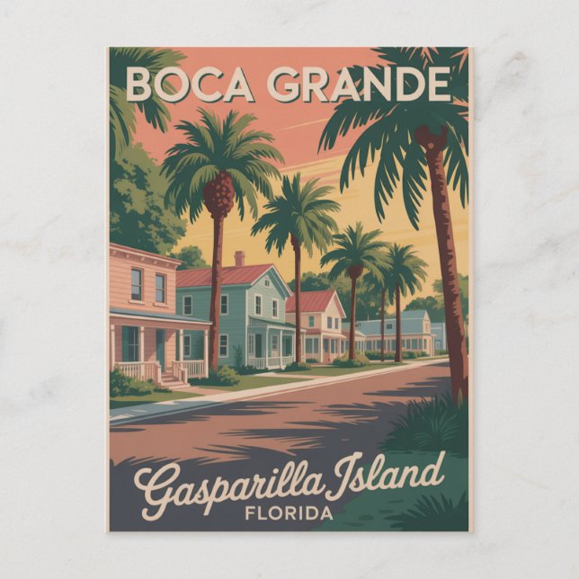 Postal Boca Grande, Isla Gasparilla (Anverso)