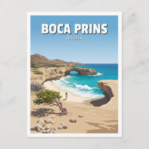 Postal Boca Prins Santa Cruz Aruba Viajes