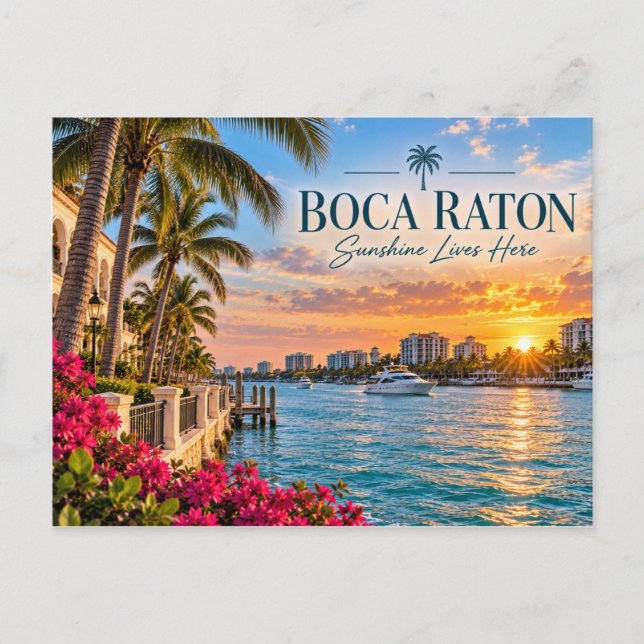 Postal Boca Ratón Florida (Anverso)