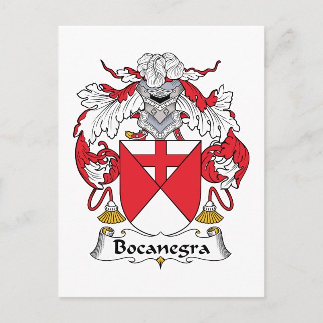 Postal Bocanegra Family Crest (Anverso)