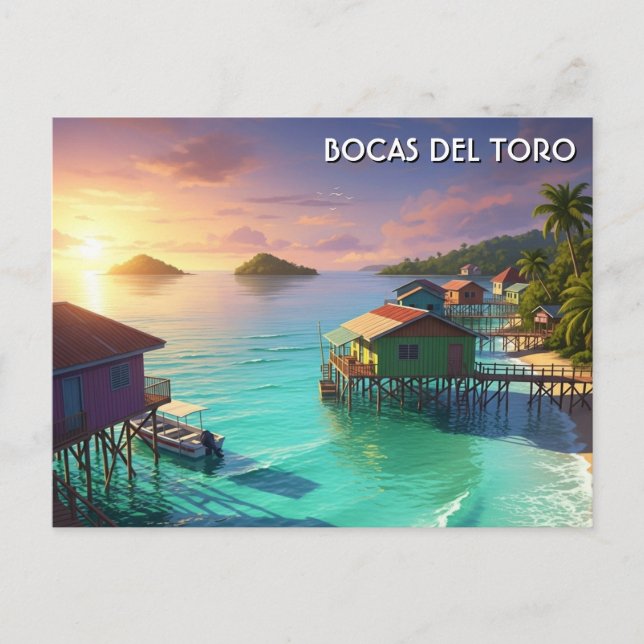 Postal Bocas Del Toro Panamá Viajes (Anverso)