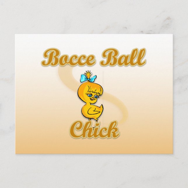 Postal Bocce Ball Chick (Anverso)