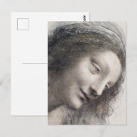 Boceto de la cabeza de la Virgen de Leonardo da Vi