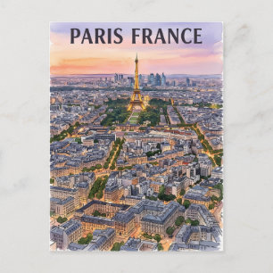Postal Boceto de viaje en acuarela de París Francia
