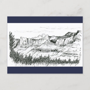 Postal Boceto UT de la zona de ciclismo de montaña Gooseb