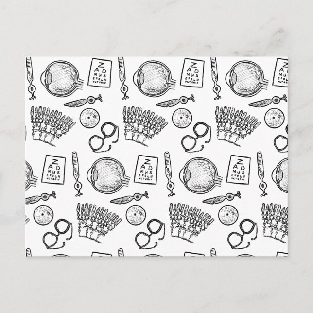 Postal Bocetos de Oftalmología (Anverso)