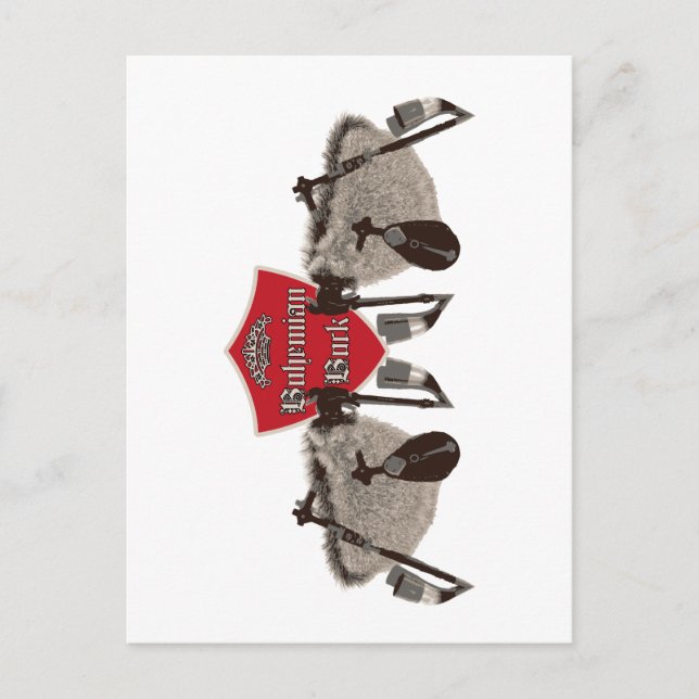 Postal bock bohemio - Bagpipes de checo (Anverso)