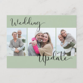 Postal Boda Actualización 3 Foto Sage Green Pospone Boda