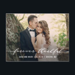 Postal Boda Agradecimiento Por Siempre Gracias Postcard<br><div class="desc">Enviar tu nota de agradecimiento será una brisa con esta moda y elegante postal de agradecimiento. Visite nuestra sala de exposición de diseños en WWW.BERRYBERRYSWEET.COM</div>