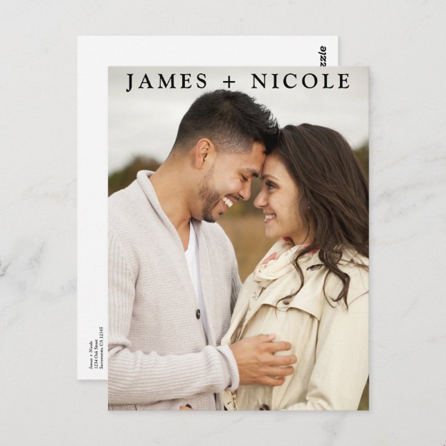 Postal Boda barnizable de código QR moderna Guardar la fe (Anverso / Reverso)