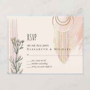 Postal BODA BOHO Dusty Blue Peach Dream Catcher