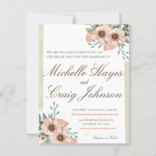 Postal BODA BOHO Peach