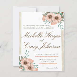 Postal BODA BOHO Peach