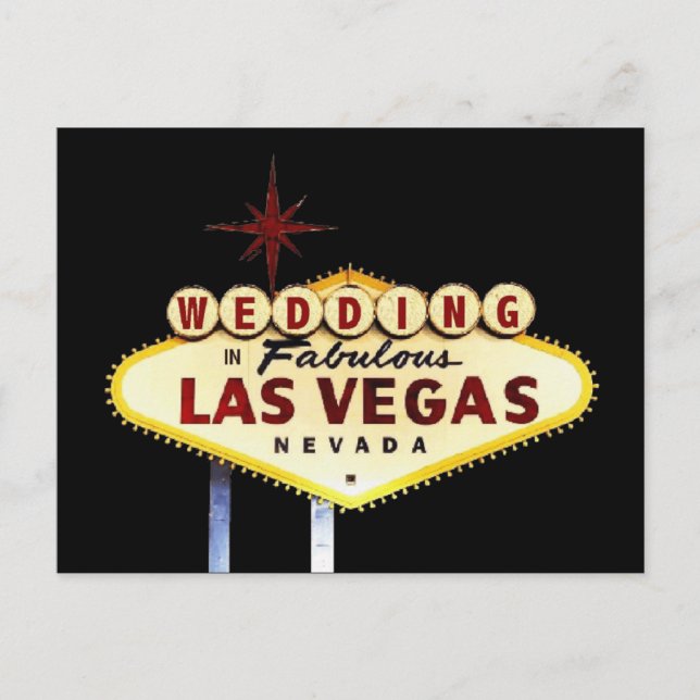 Postal Boda Brillante En La Fabulosa Postcard De Las Vega (Anverso)