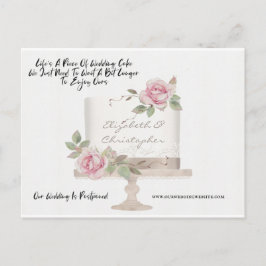 Postal Boda Cake Divertido cambio de fecha pospuesto