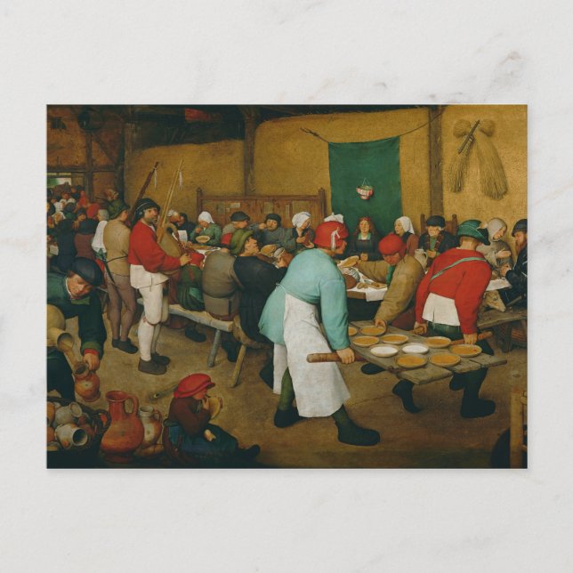 Postal Boda campesino, 1568 (Anverso)