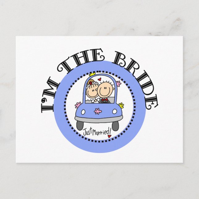 Postal Boda Car Bride (Anverso)