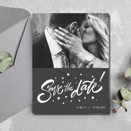 Postal Boda casual Foto presupuesto Guardar fecha