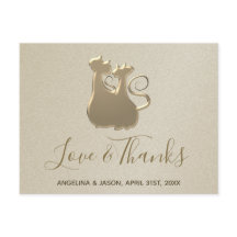 Boda Cat Couple Golden Elegant Gracias