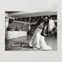 Postal Boda con script de moda por escrito Gracias