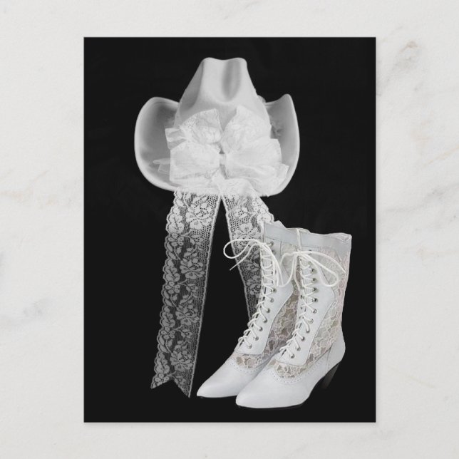 Postal Boda Cowboy (Anverso)