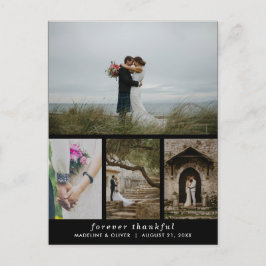 Postal Boda Cuatro Foto Simple Para Siempre Agradecido