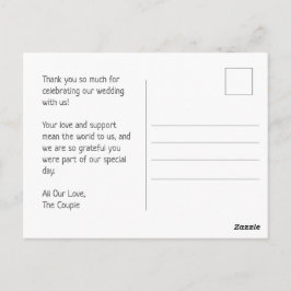 Postal Boda de Acuarela Floral Caprichosa