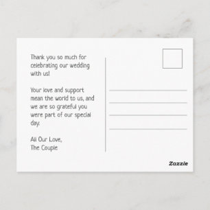 Postal Boda de Acuarela Floral Caprichosa
