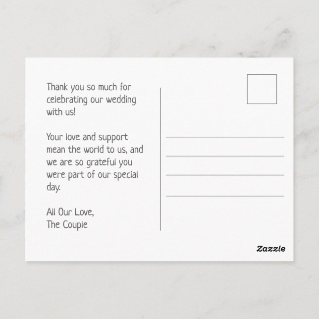 Postal Boda de Acuarela Floral Caprichosa (Reverso)