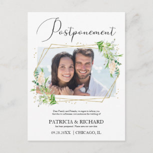 Postal Boda de amor es verde paciencia nueva fecha foto