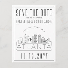 Postal Boda de Atlanta | Estilizado Skyline Guardar la fe
