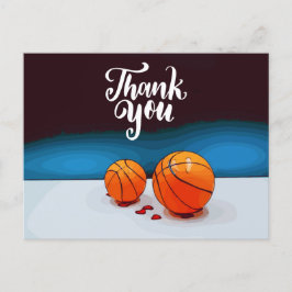 Postal Boda de baloncesto Gracias Postcard